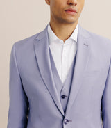 Costume 2 boutons laine majoritaire parme - IZAC