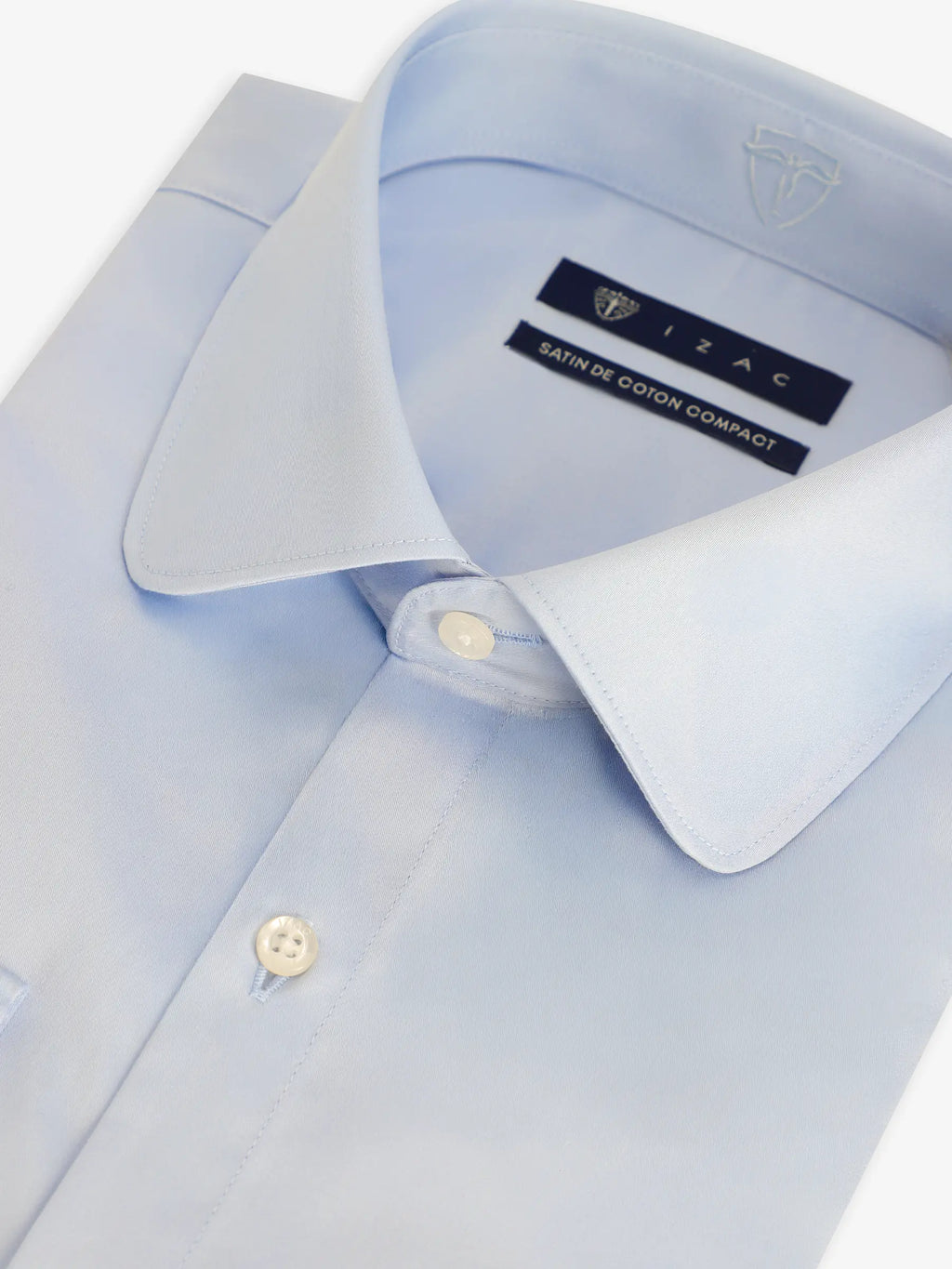 Chemise ville en coton bleu ciel - IZAC