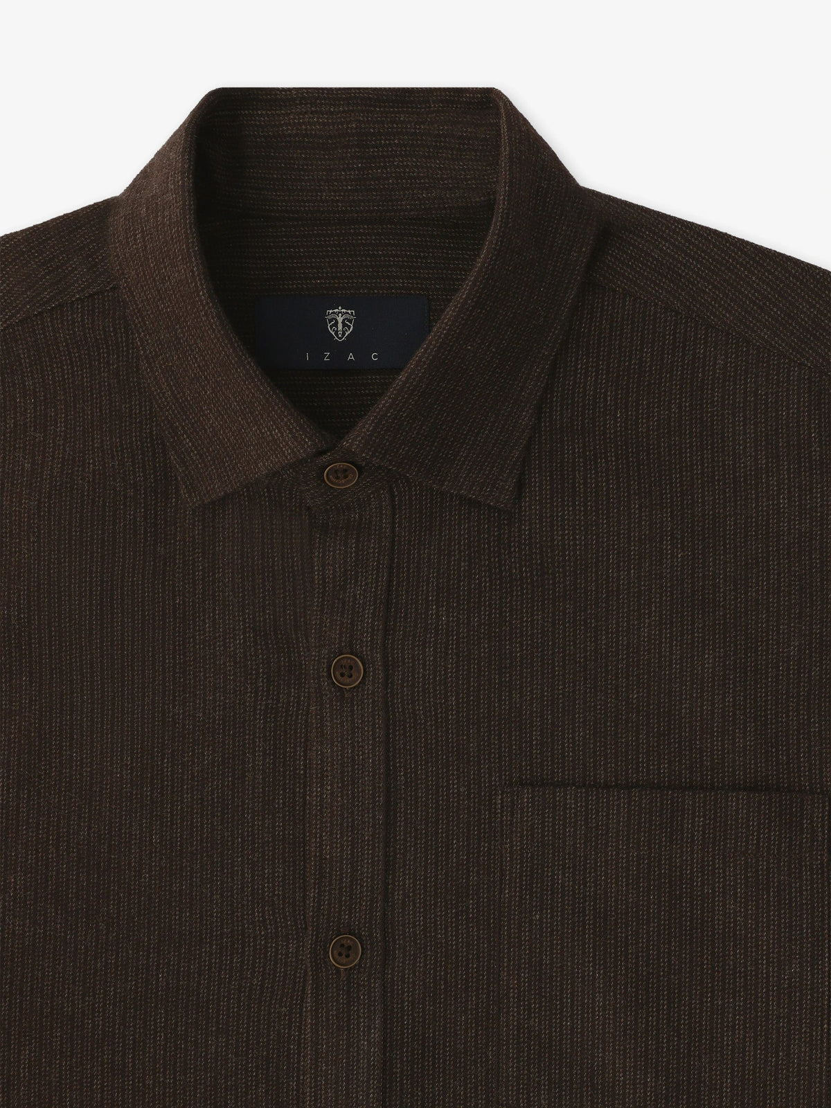 Chemise casual avec col boutonné marron