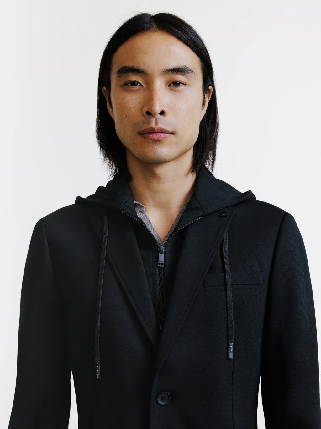 Veste en maille avec parementure noire - IZAC