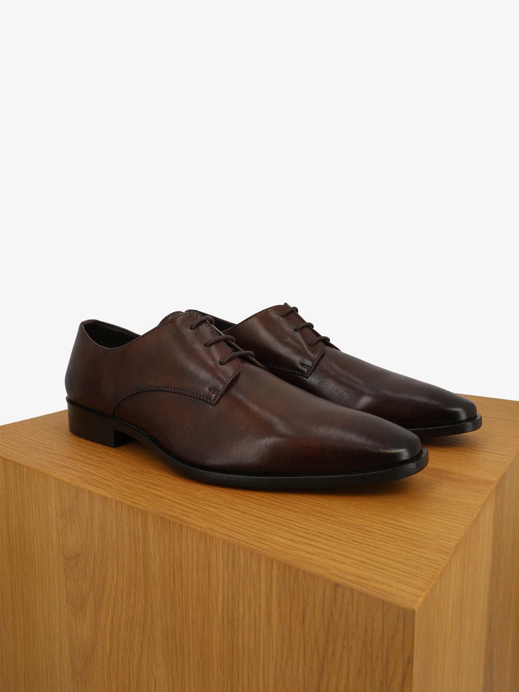 Derby en cuir marron - IZAC