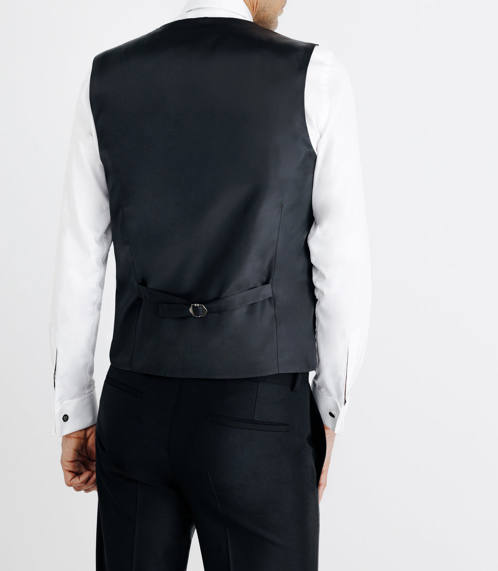 Gilet de costume cérémonie noir - IZAC