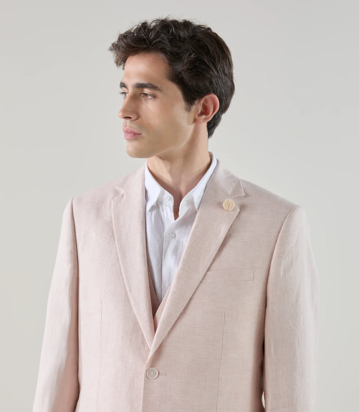 Veste ville 100% lin rose - IZAC