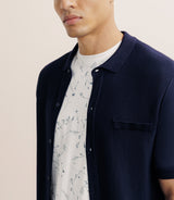 Polo en maille marine - IZAC