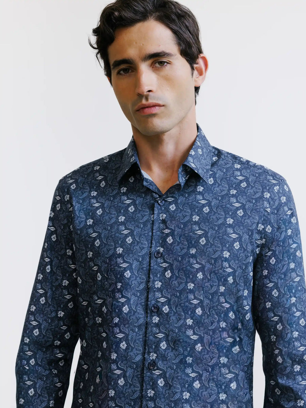 Chemise fantaisie marine - IZAC