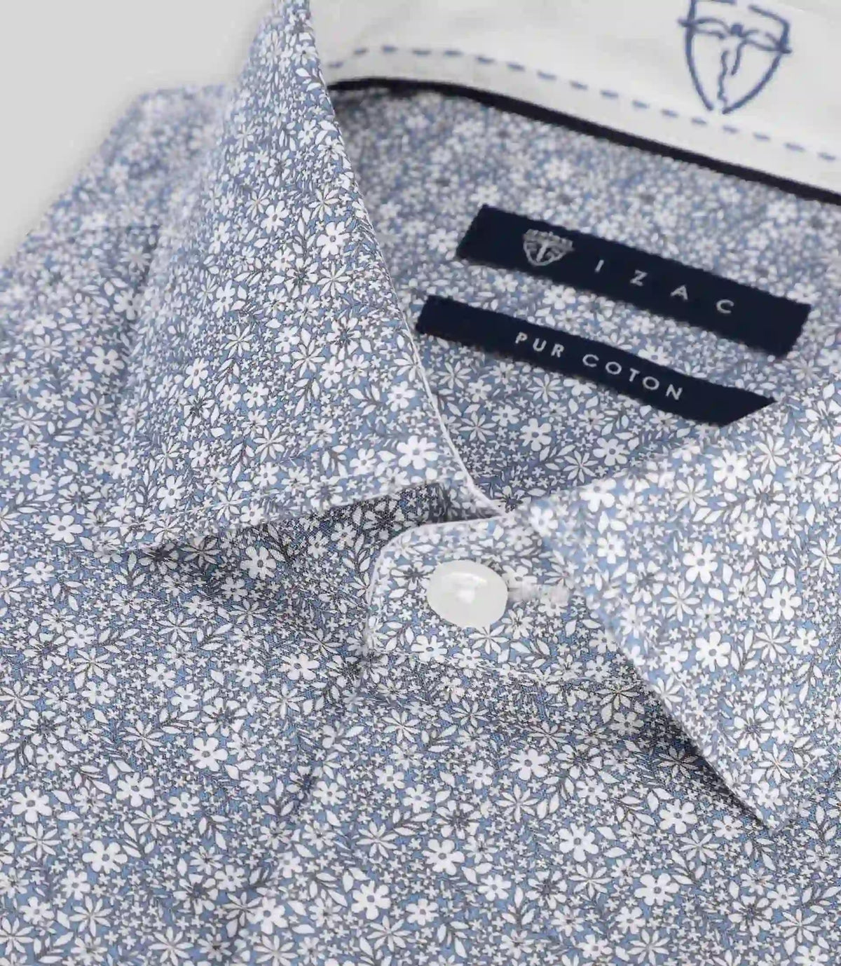 Chemise fantaisie bleue - IZAC