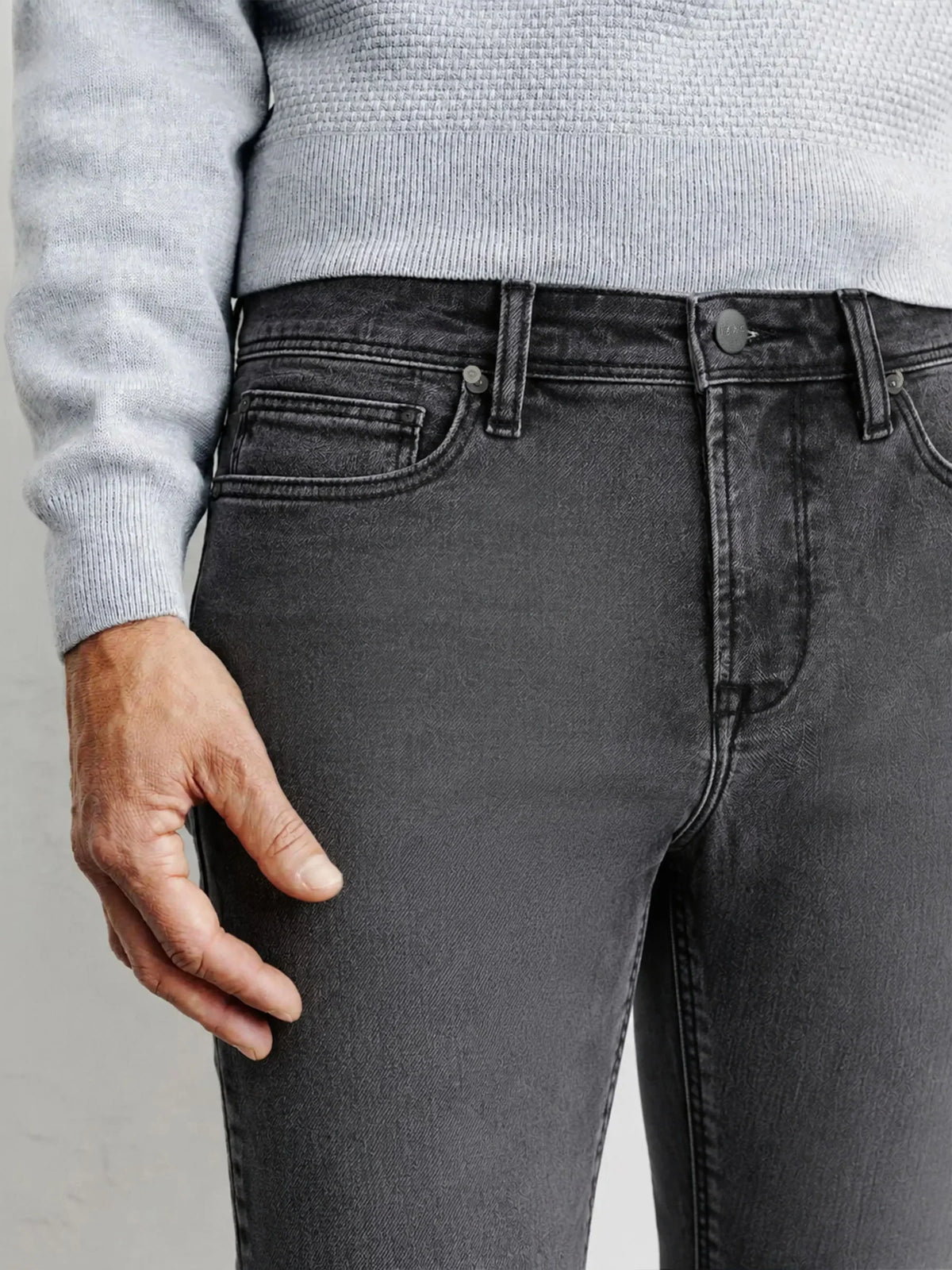 Jean 5 poches stretch gris moyen