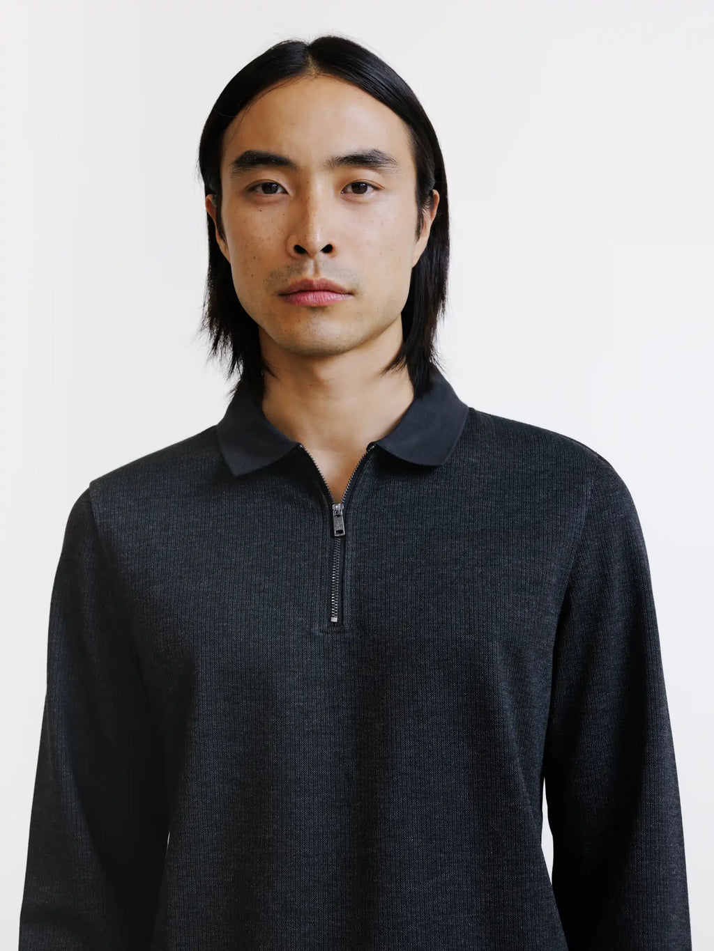 Polo zippé anthracite - IZAC