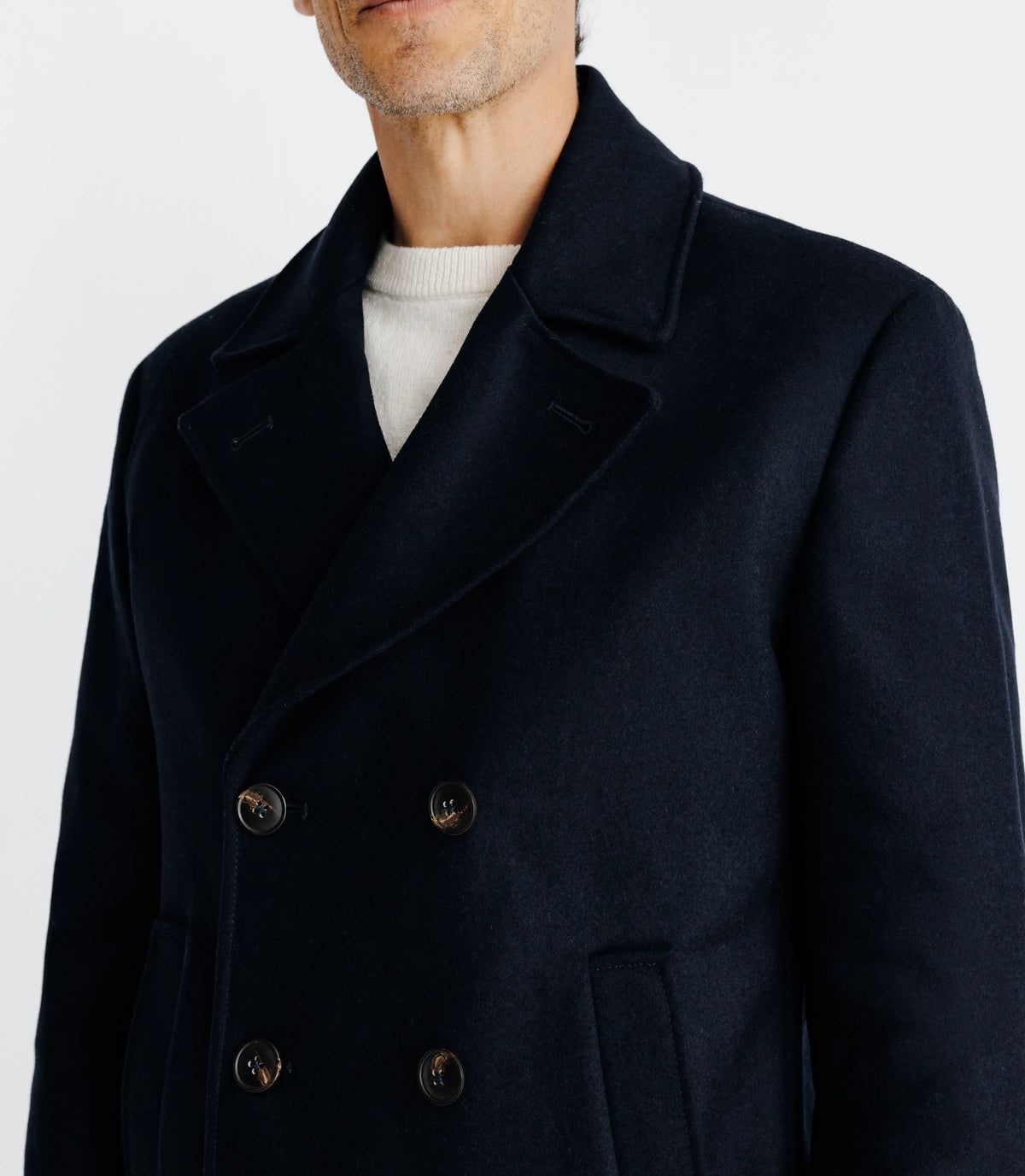 Manteau ville croisé marine - IZAC