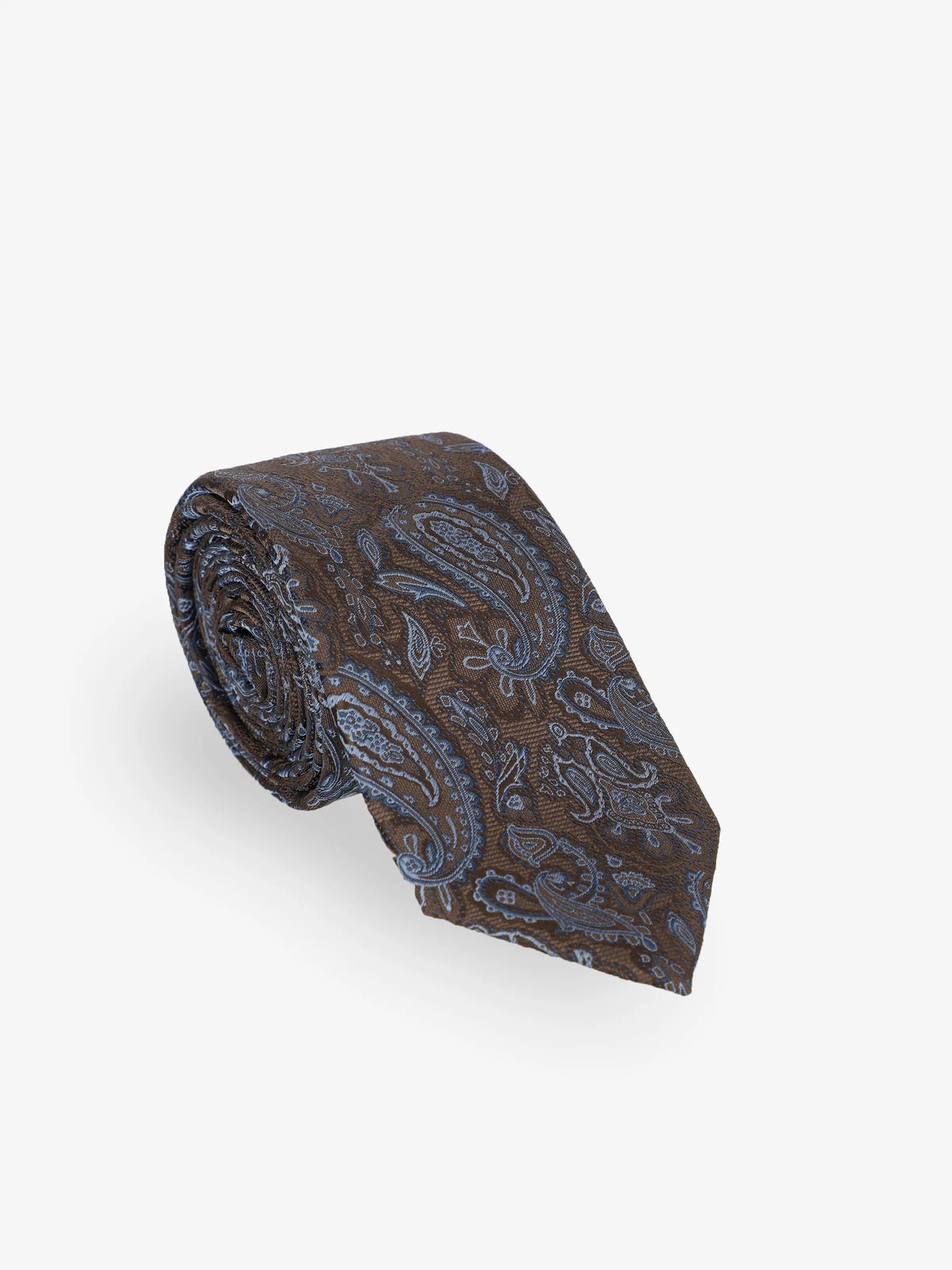 Cravate fantaisie marron - IZAC