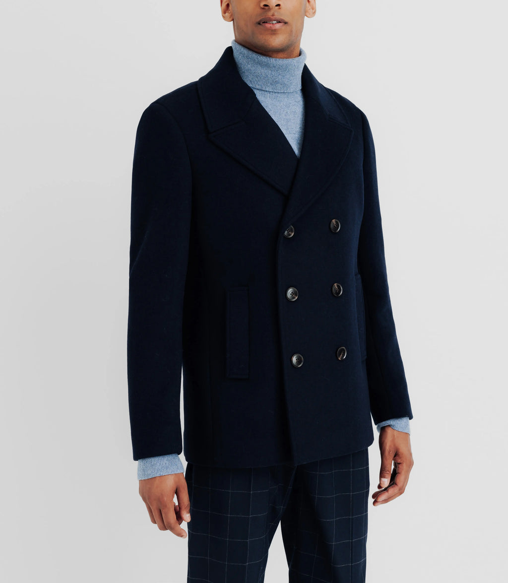 Manteau caban 6 boutons marine - IZAC