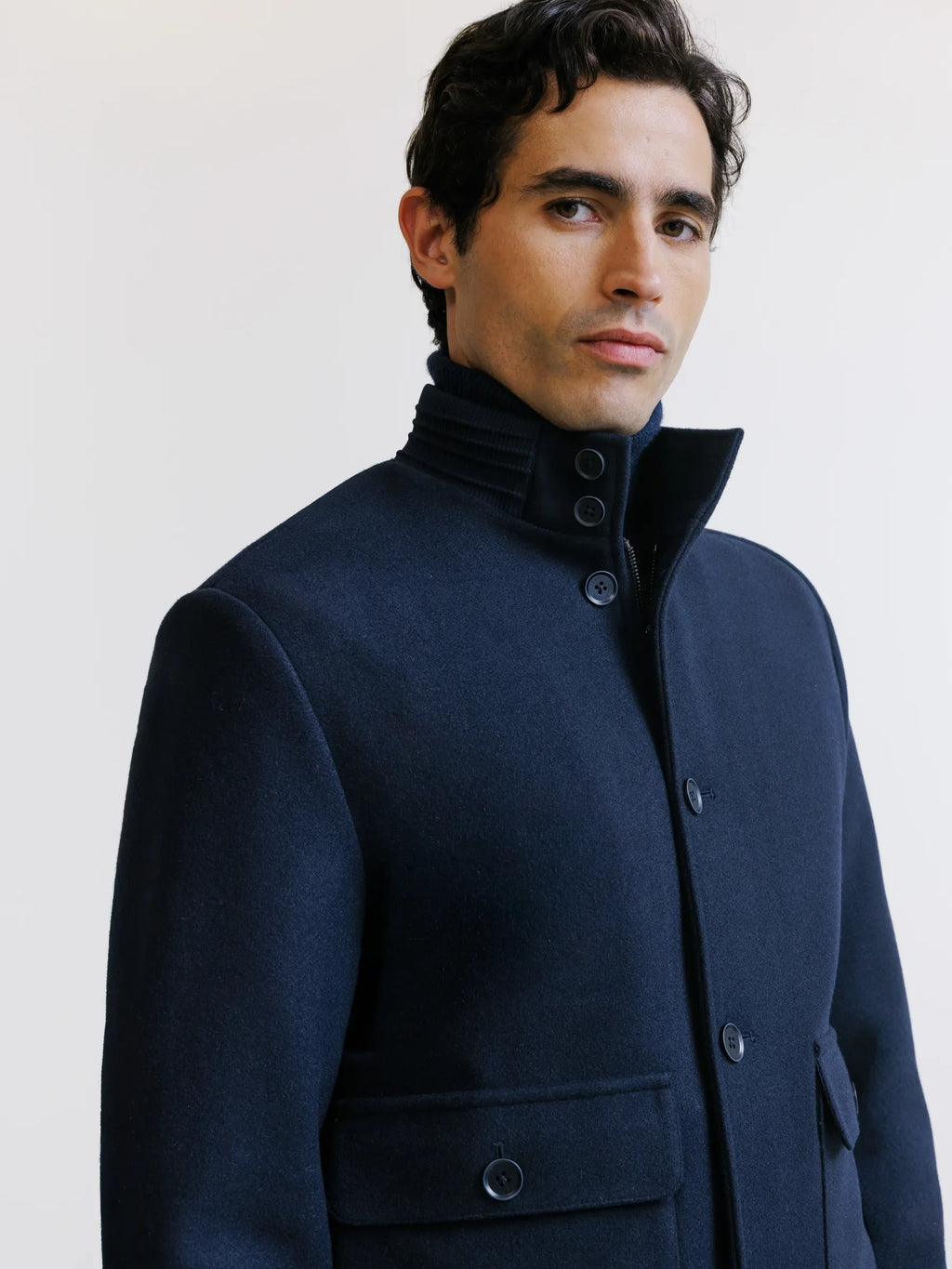Blouson col montant marine - IZAC