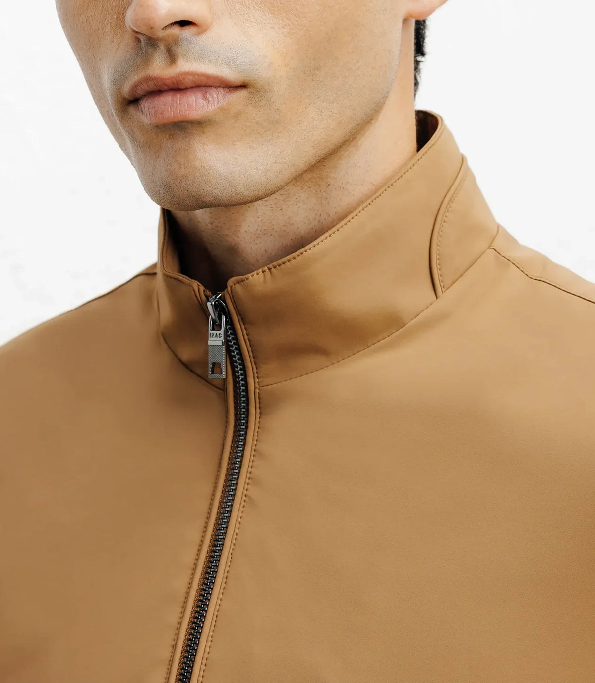Blouson col chemise camel - IZAC