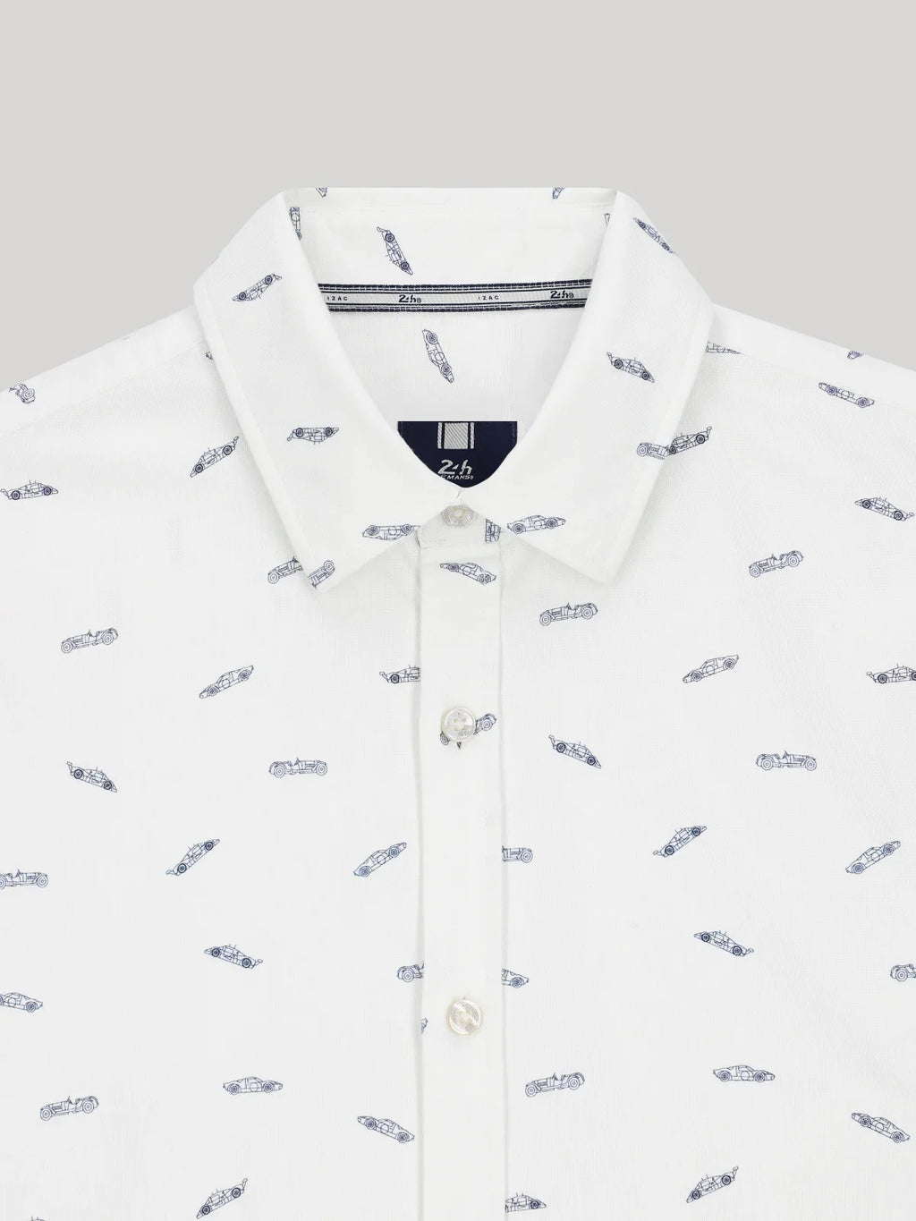 Chemise casual blanche 24h Le Mans - IZAC