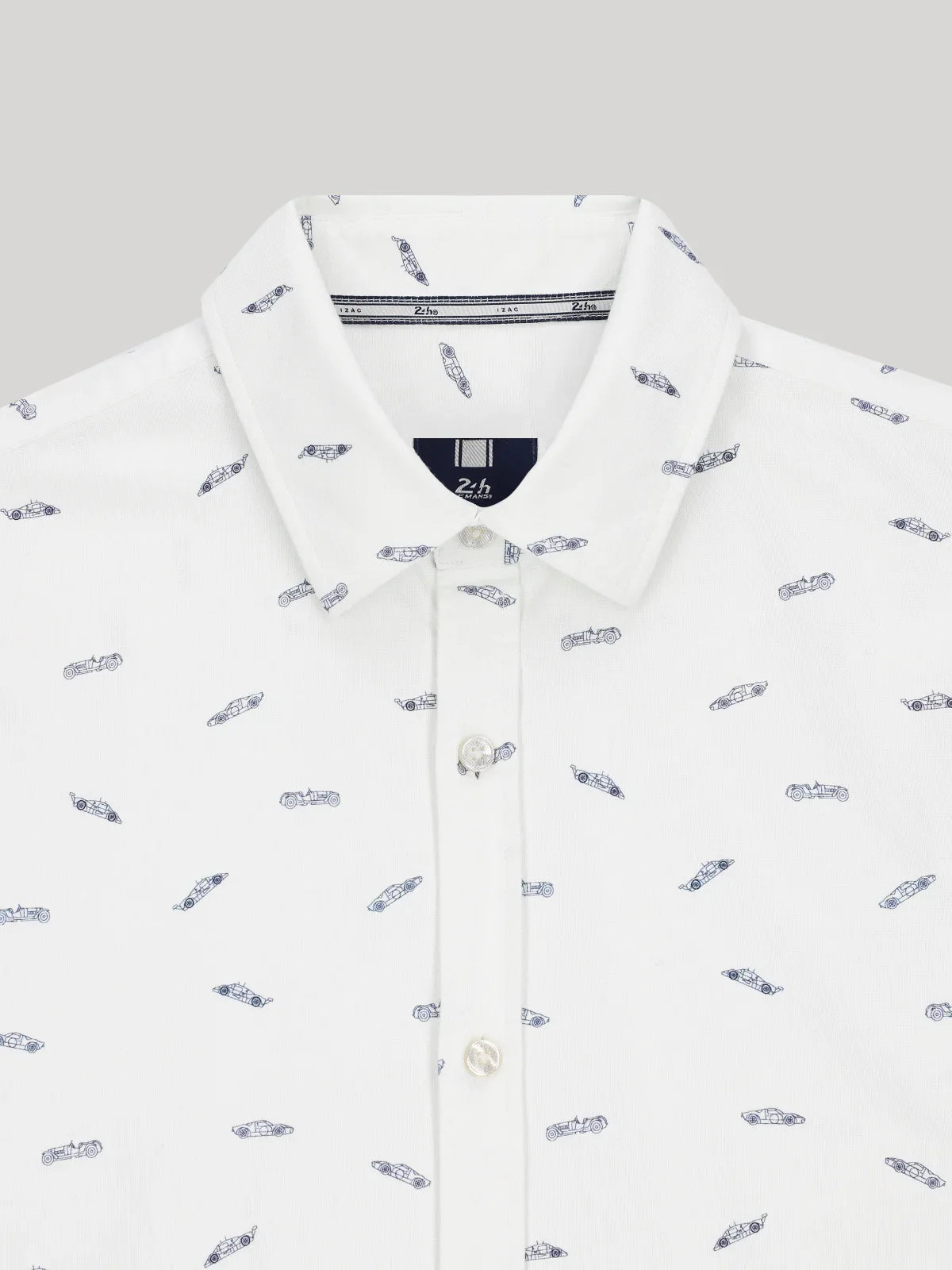 Chemise casual blanche 24h Le Mans - IZAC