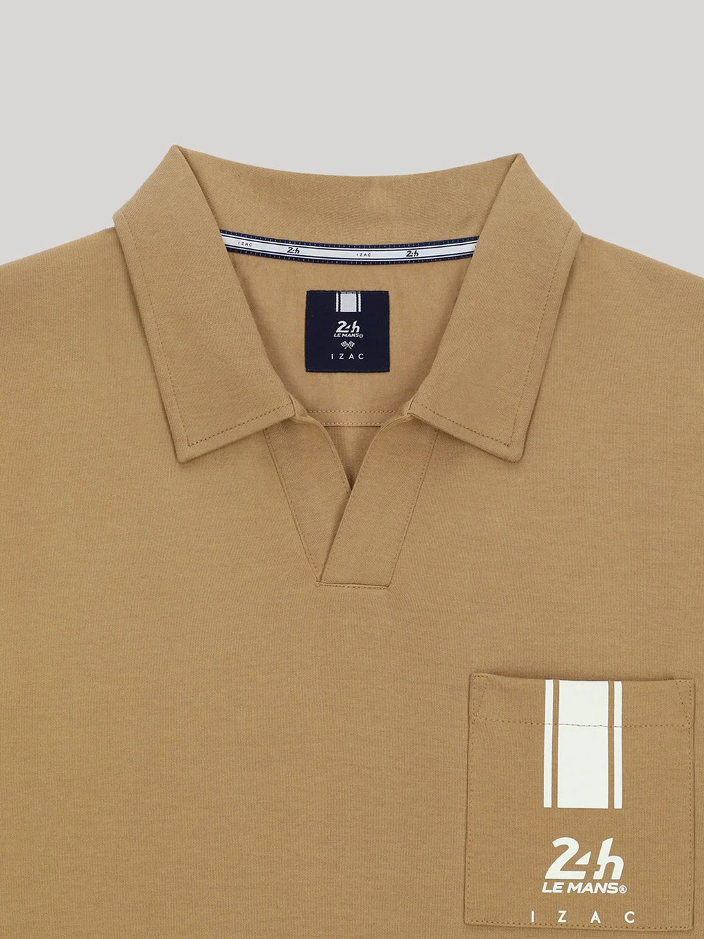 Polo col ouvert camel 24h Le Mans - IZAC