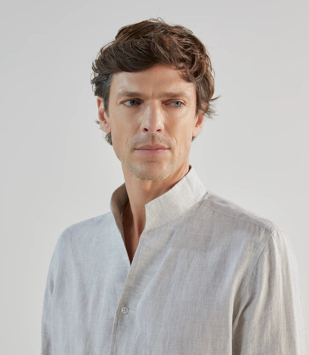 Chemise 100% lin grise - IZAC