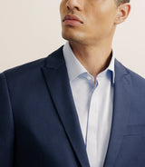 Costume 2 boutons en tissu faux uni marine - IZAC