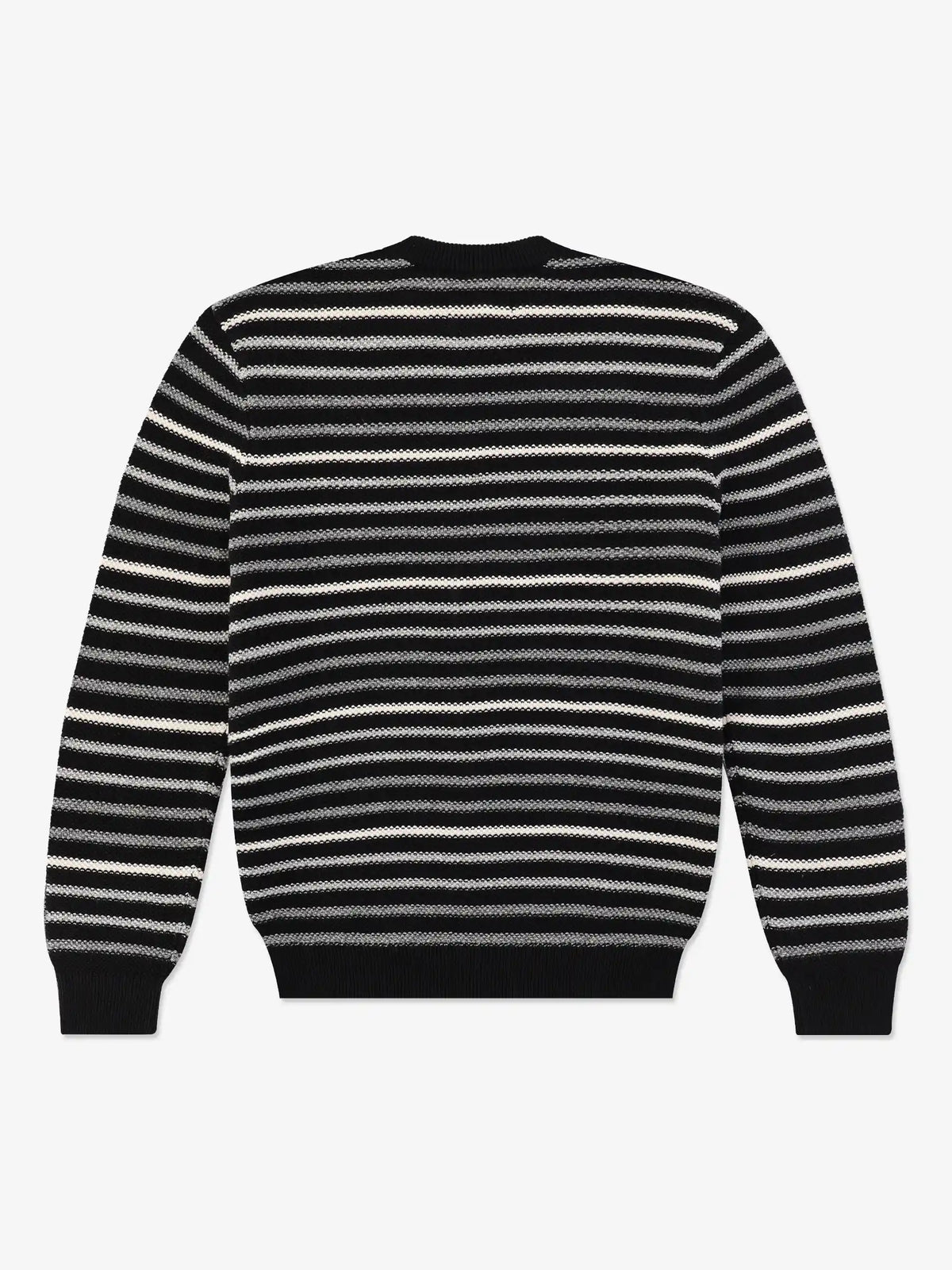 Pull col rond à rayures noir - IZAC