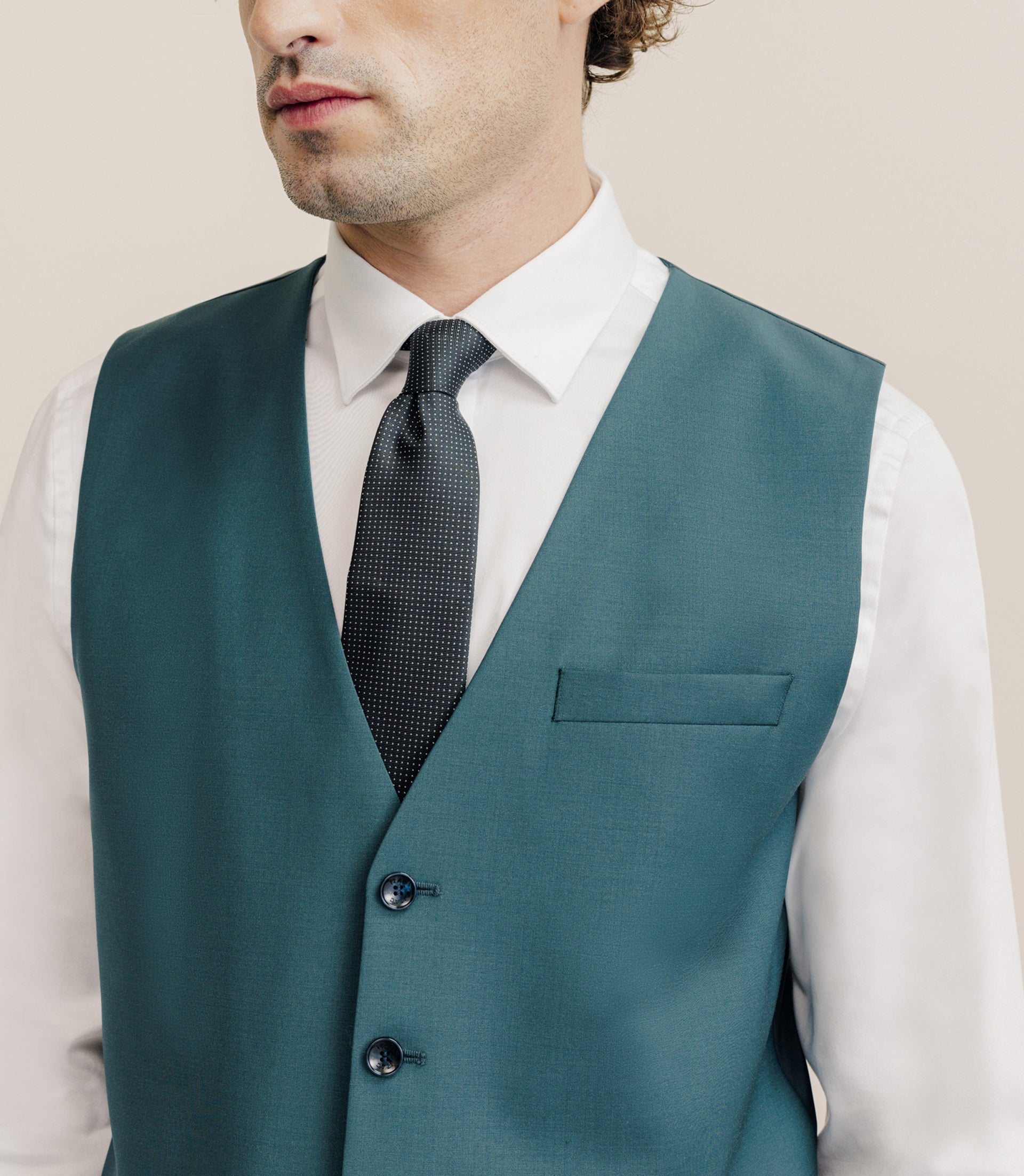 Gilet ville en laine majoritaire vert - IZAC