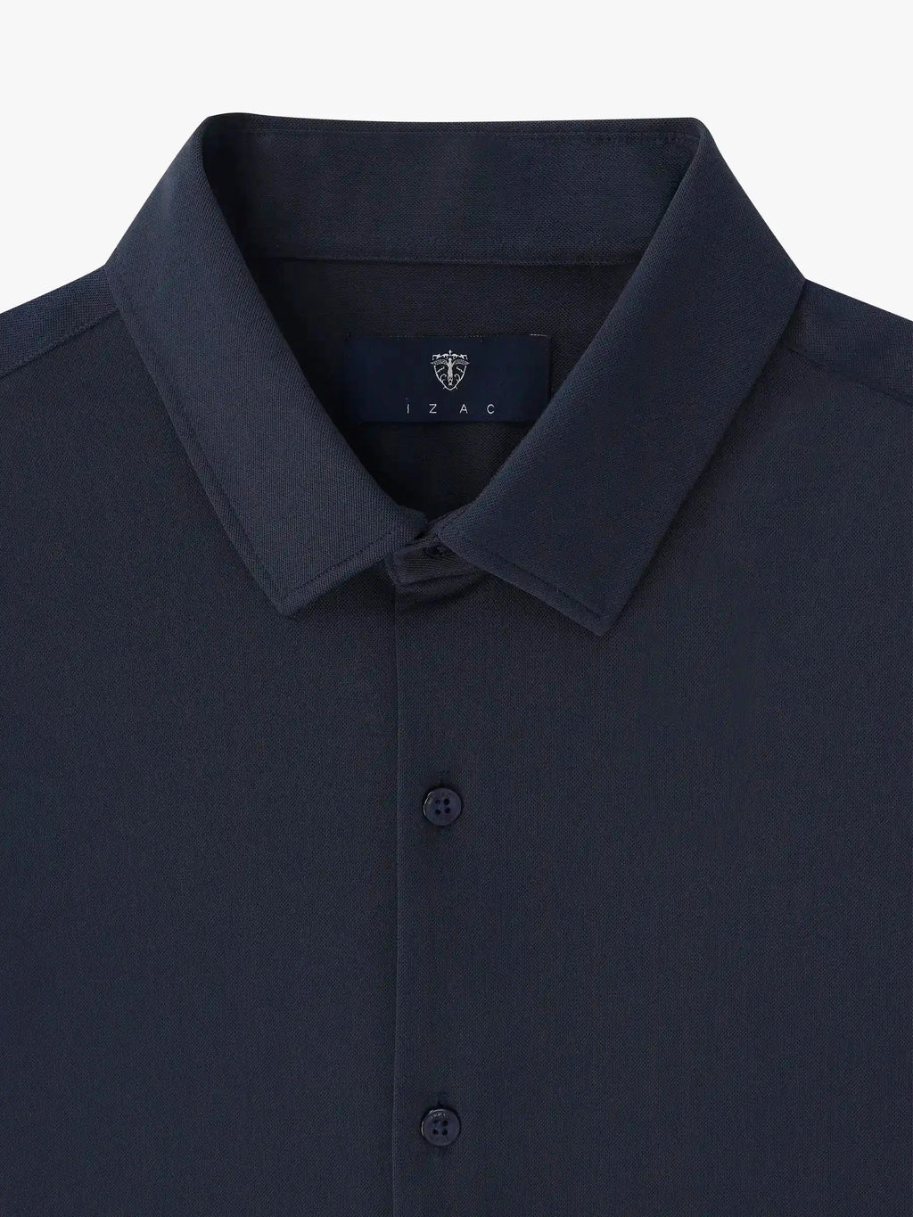 Chemise slim en maille jersey marine - IZAC