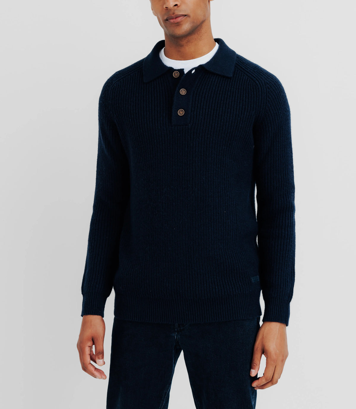 Pull col polo marine - IZAC