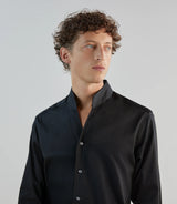 Chemise ville en coton noir - IZAC