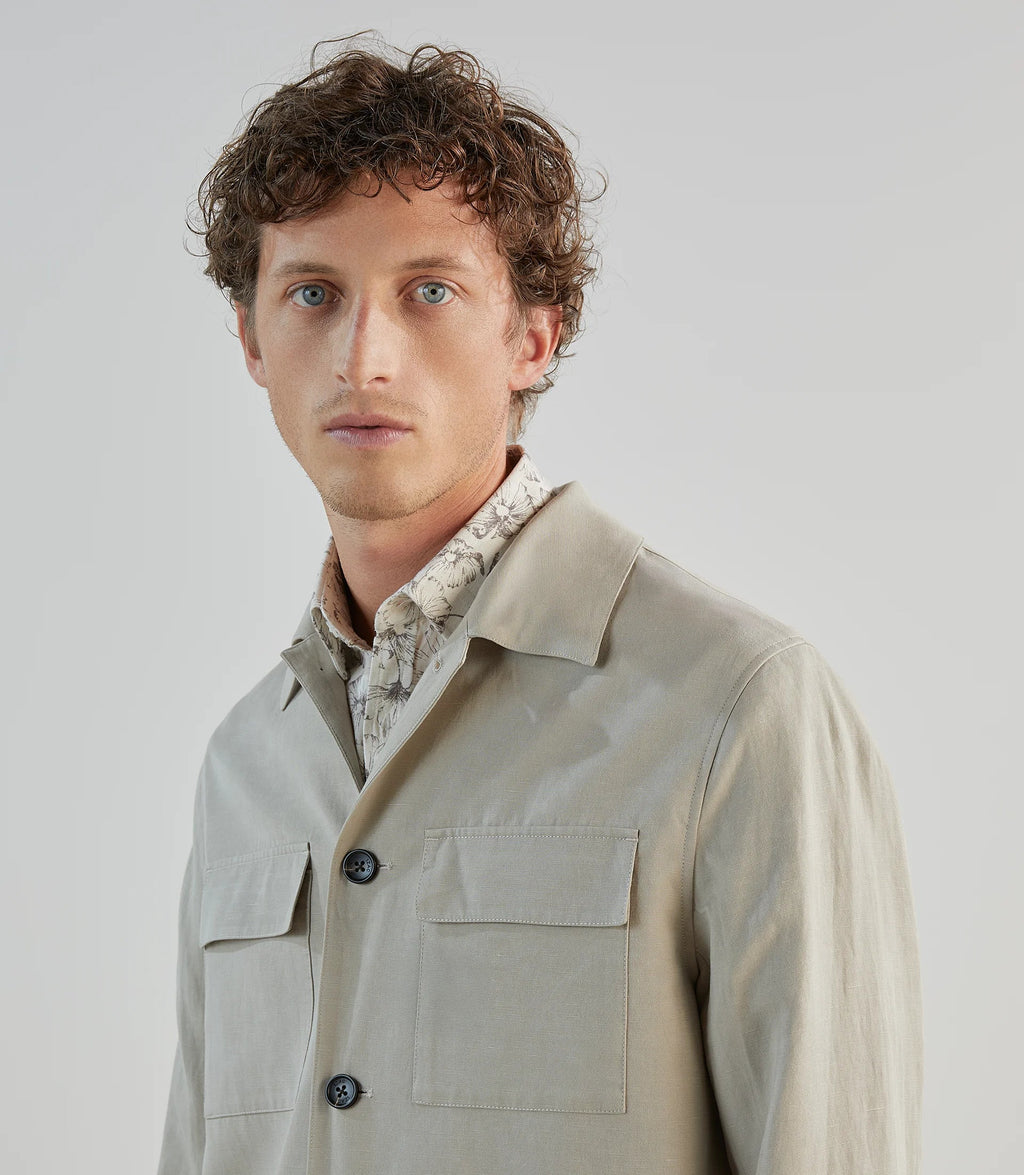 Veste casual col chemise mastic - IZAC