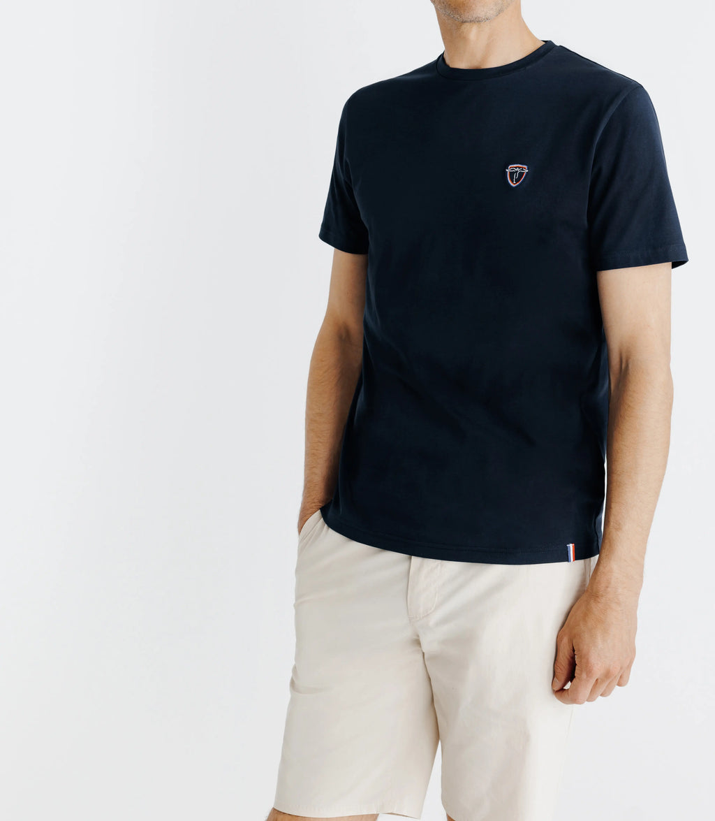 T-shirt avec broderie marine - IZAC