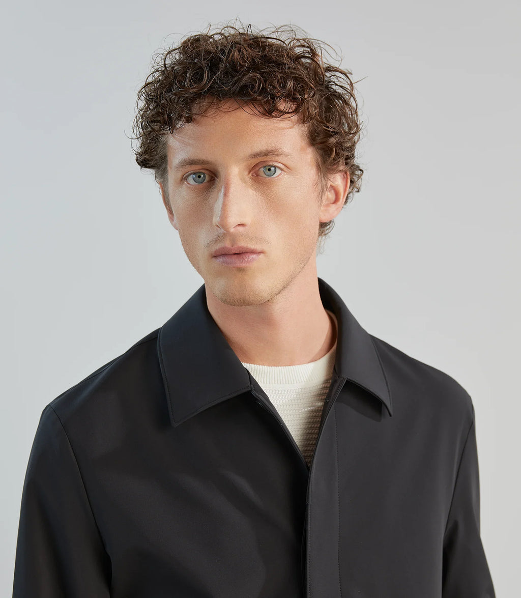 Manteau mi - long léger noir - IZAC