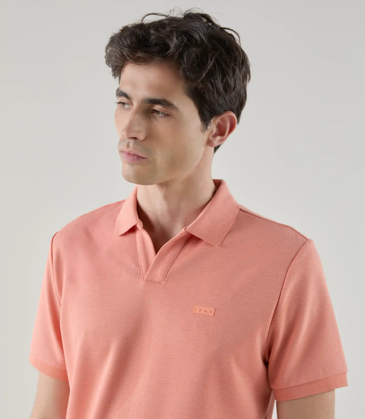 Polo col ouvert orange - IZAC