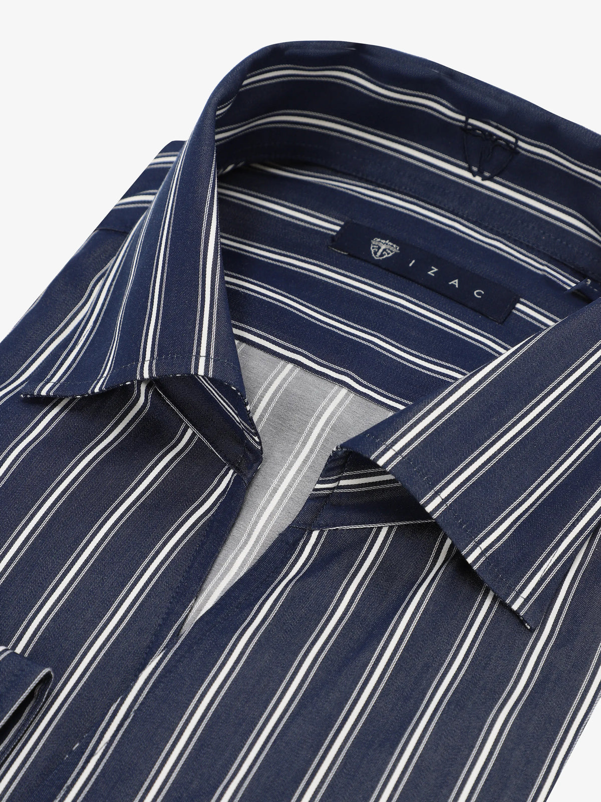Chemise ville rayée marine - IZAC