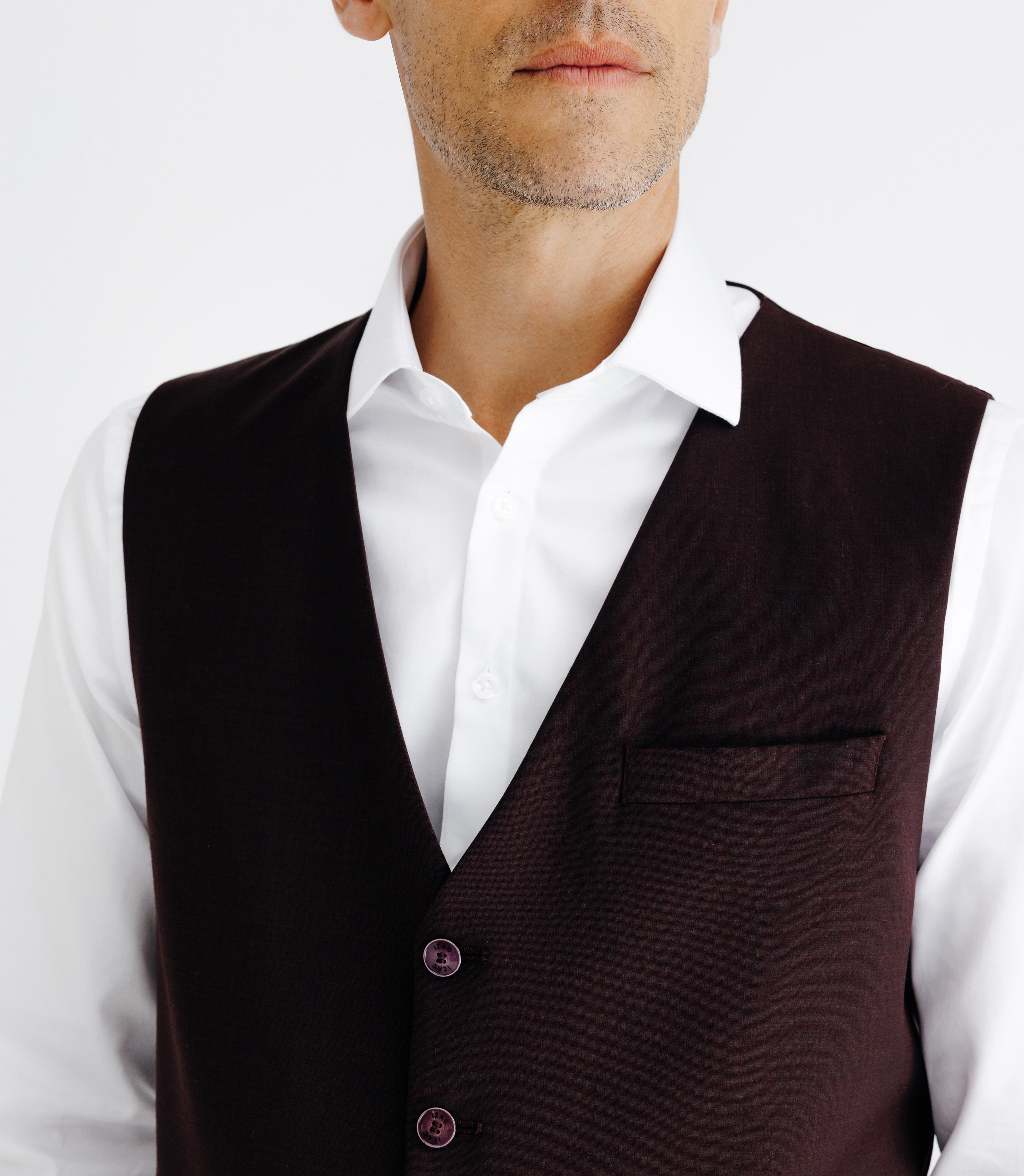 Gilet ville aspect brillant bordeaux - IZAC
