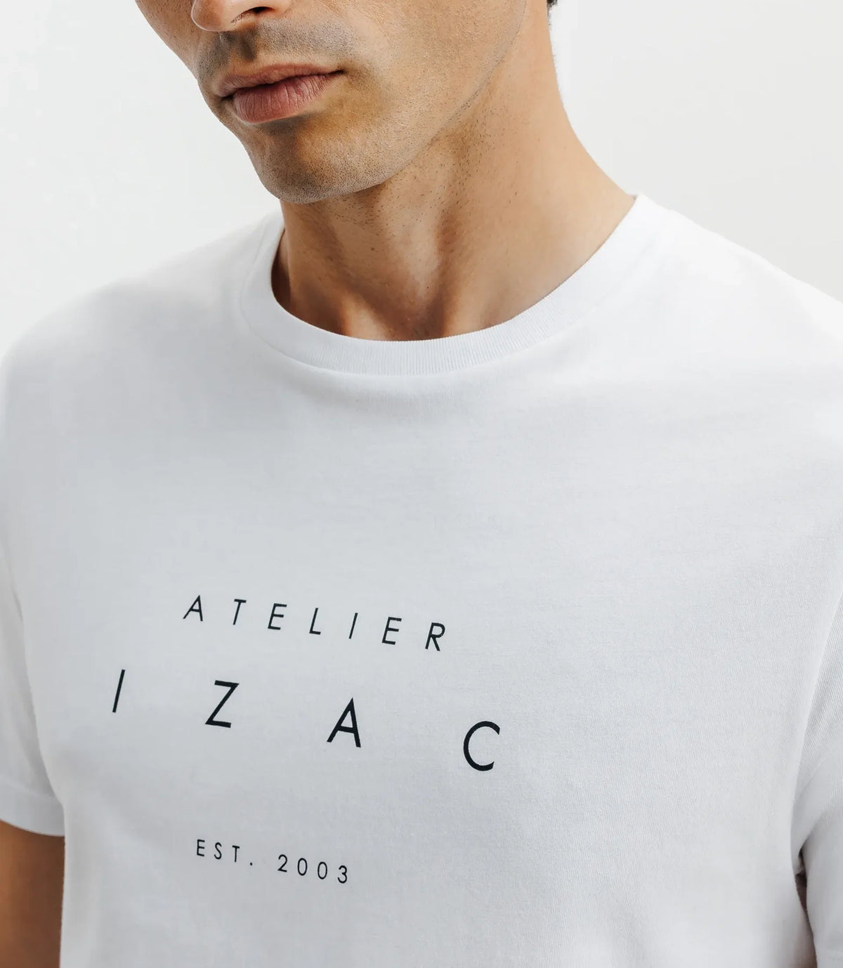 T-shirt print blanc - IZAC