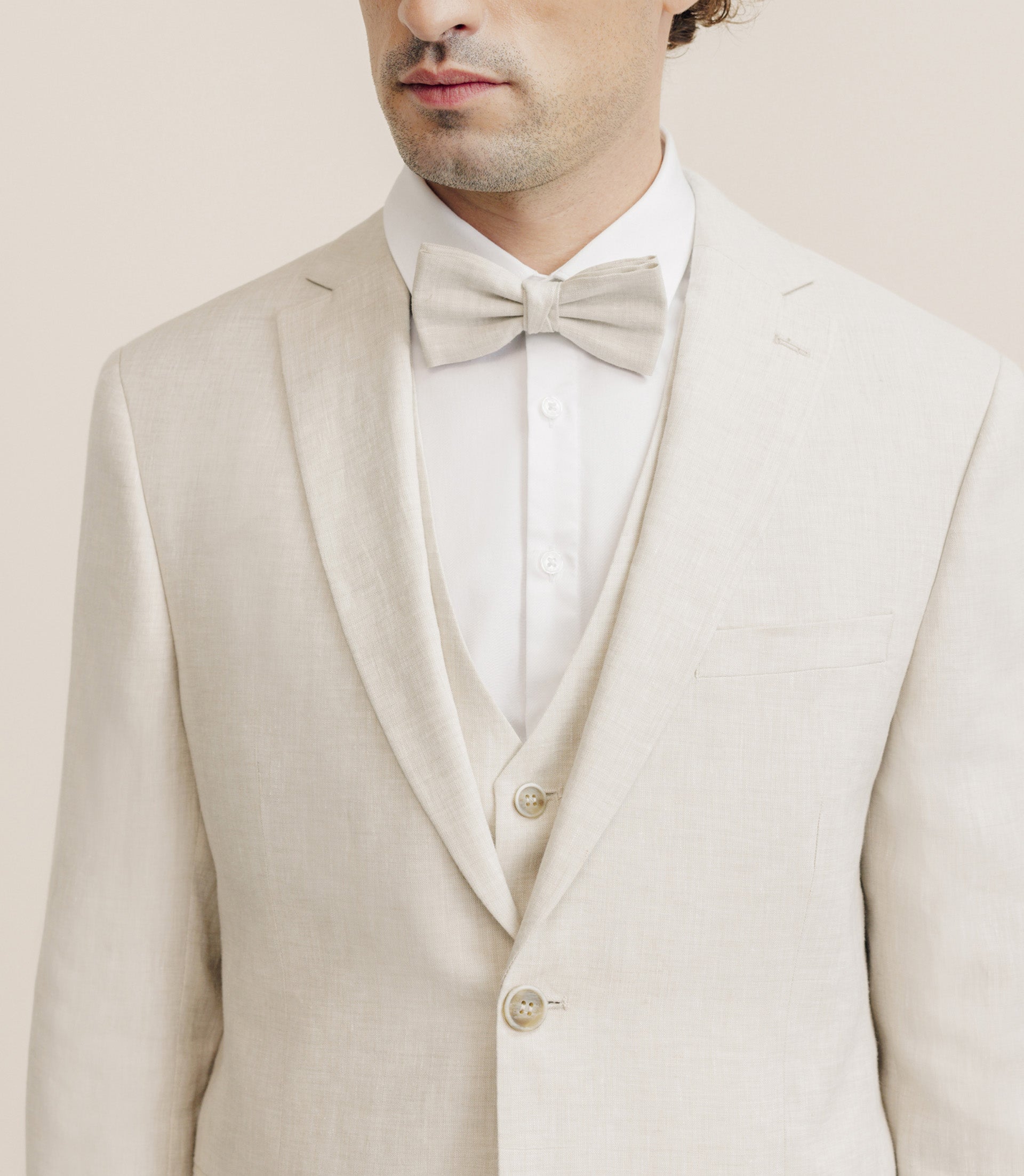 Veste ville 100% lin séparable beige - IZAC