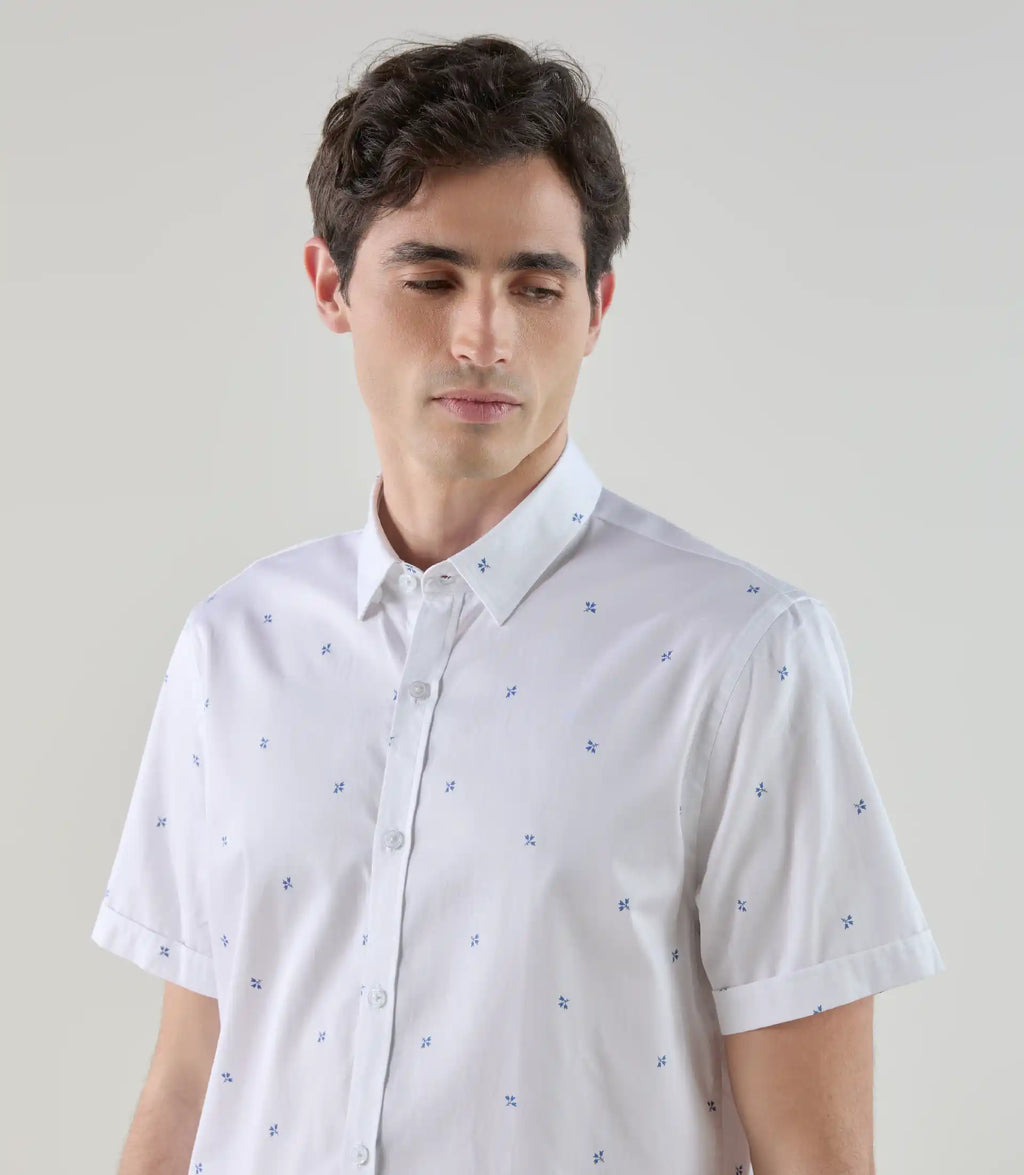 Chemise fantaisie blanche - IZAC