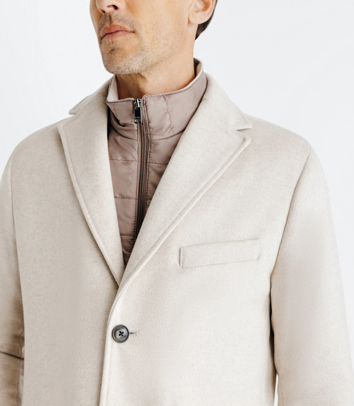 Manteau ville parementure beige - IZAC