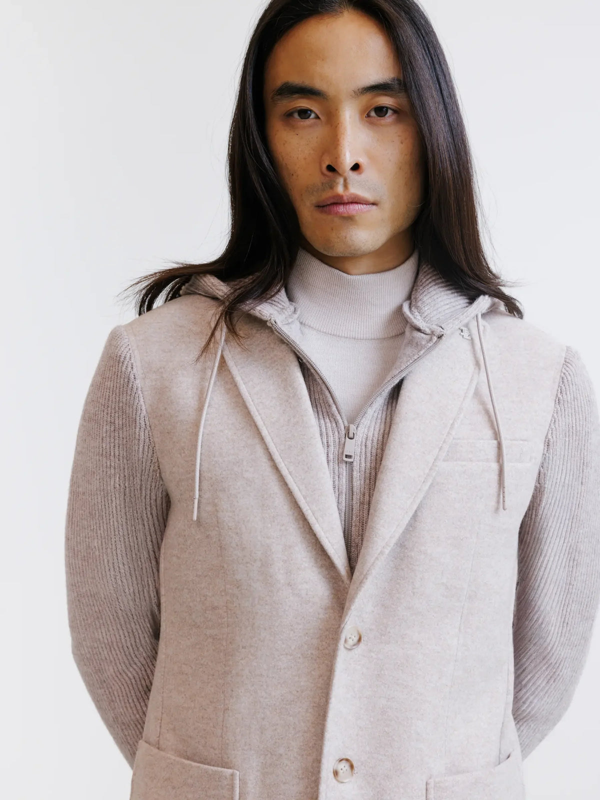 Veste en maille beige - IZAC