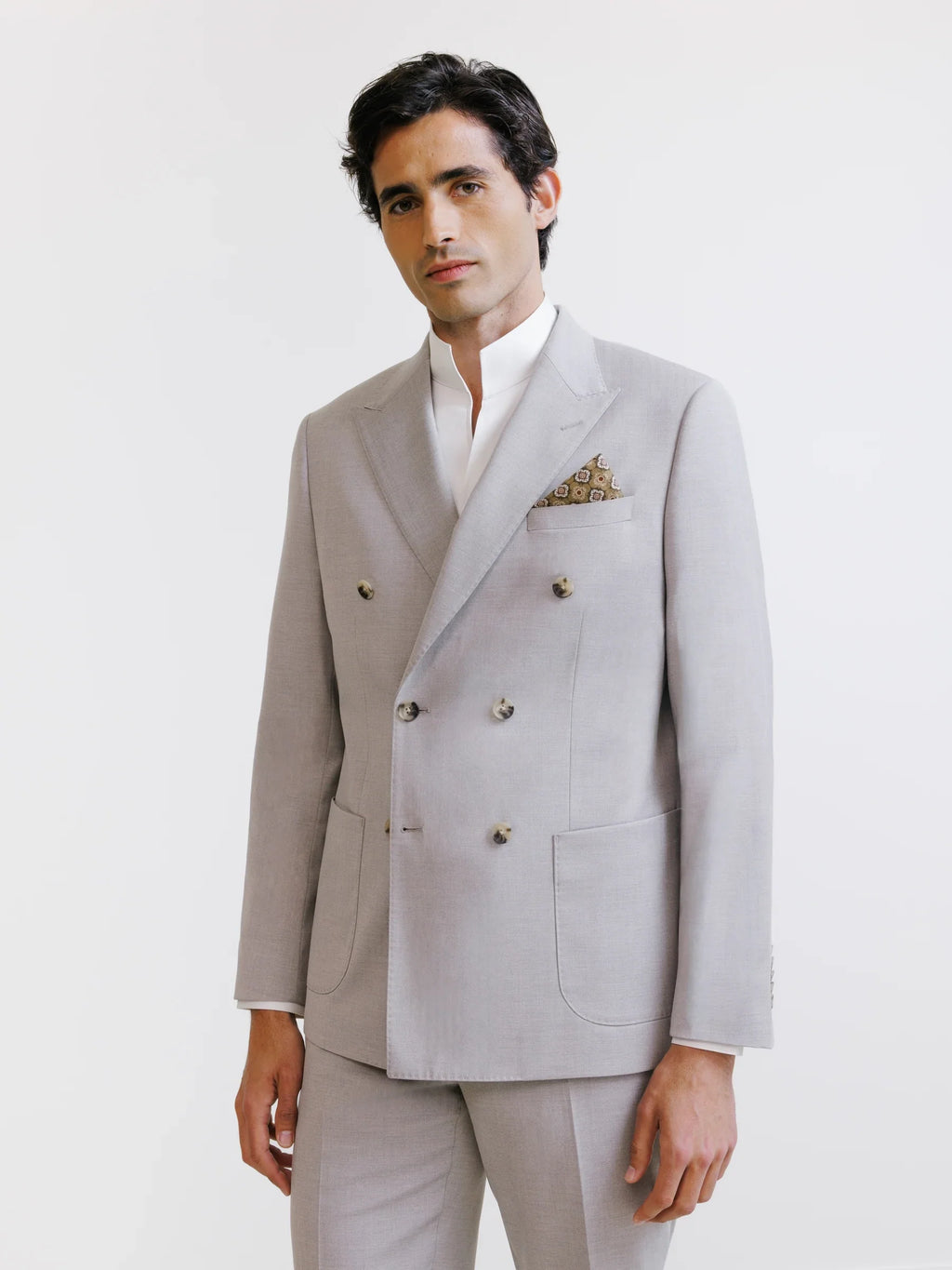 Costume croisé beige - IZAC