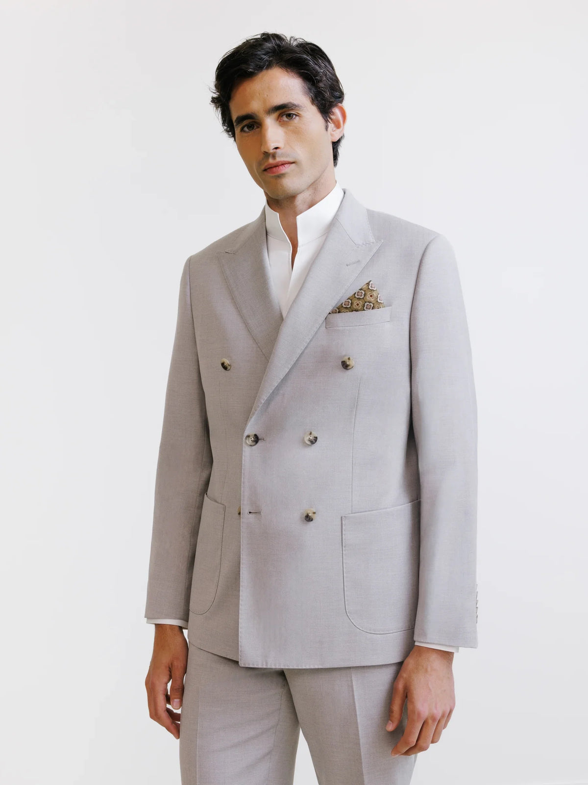 Costume croisé beige - IZAC