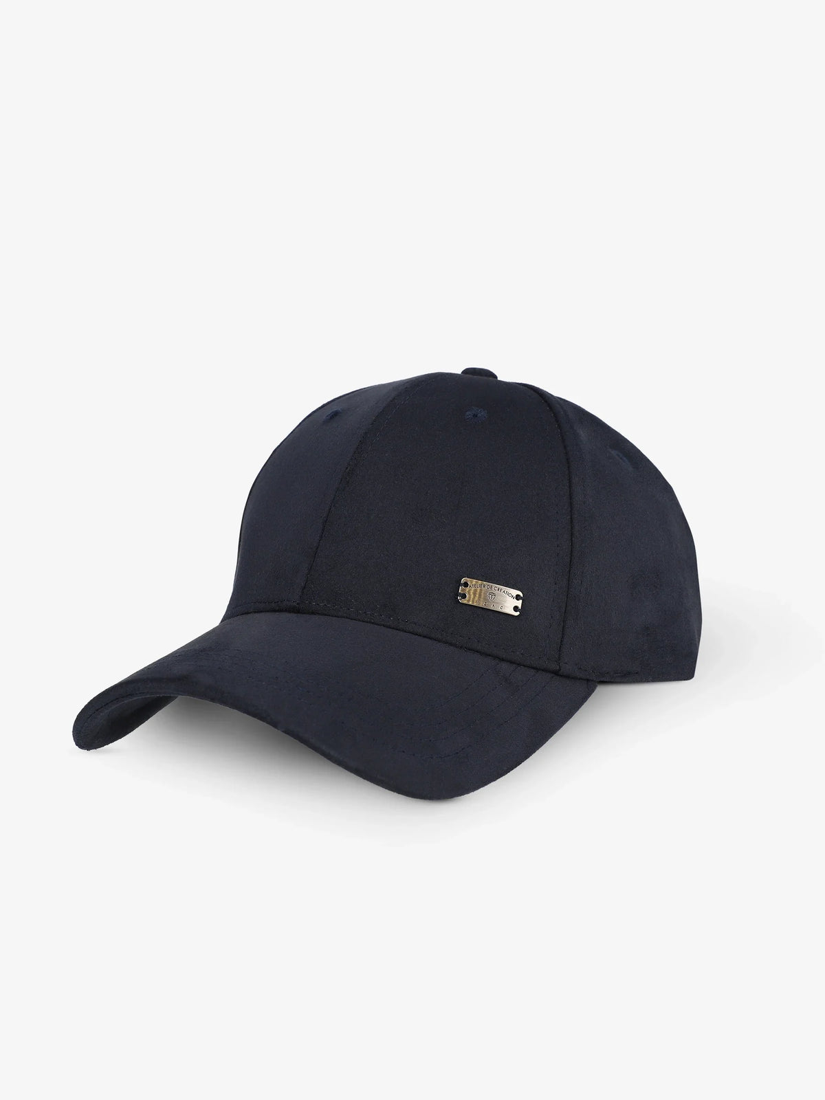 Casquette unie en suede marine - IZAC