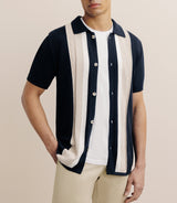 Polo chemise boutonné marine - IZAC