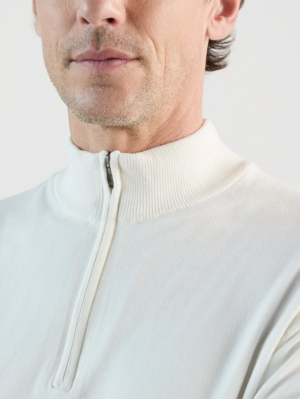 Pull col zip écru - IZAC