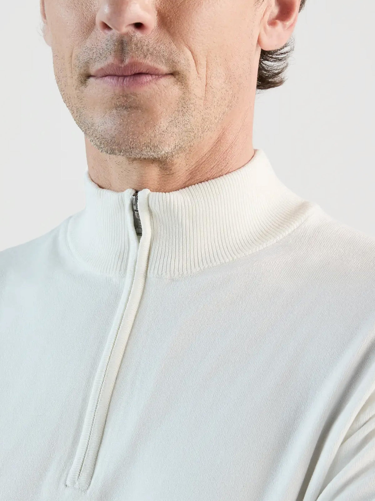 Pull col zip écru - IZAC