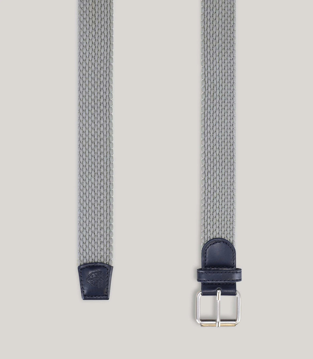 Ceinture tressée bleu gris - IZAC