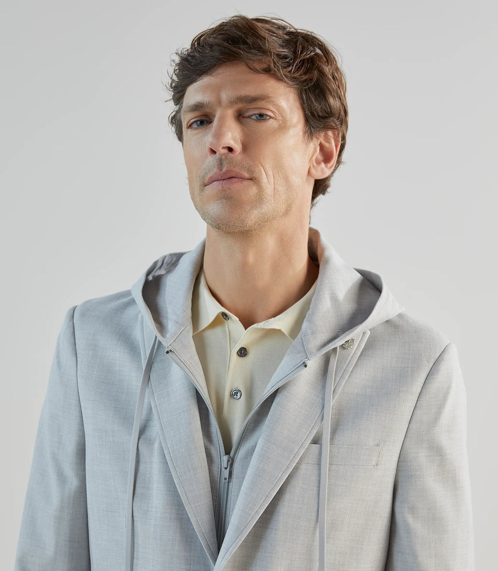 Veste ville avec parementure gris clair - IZAC