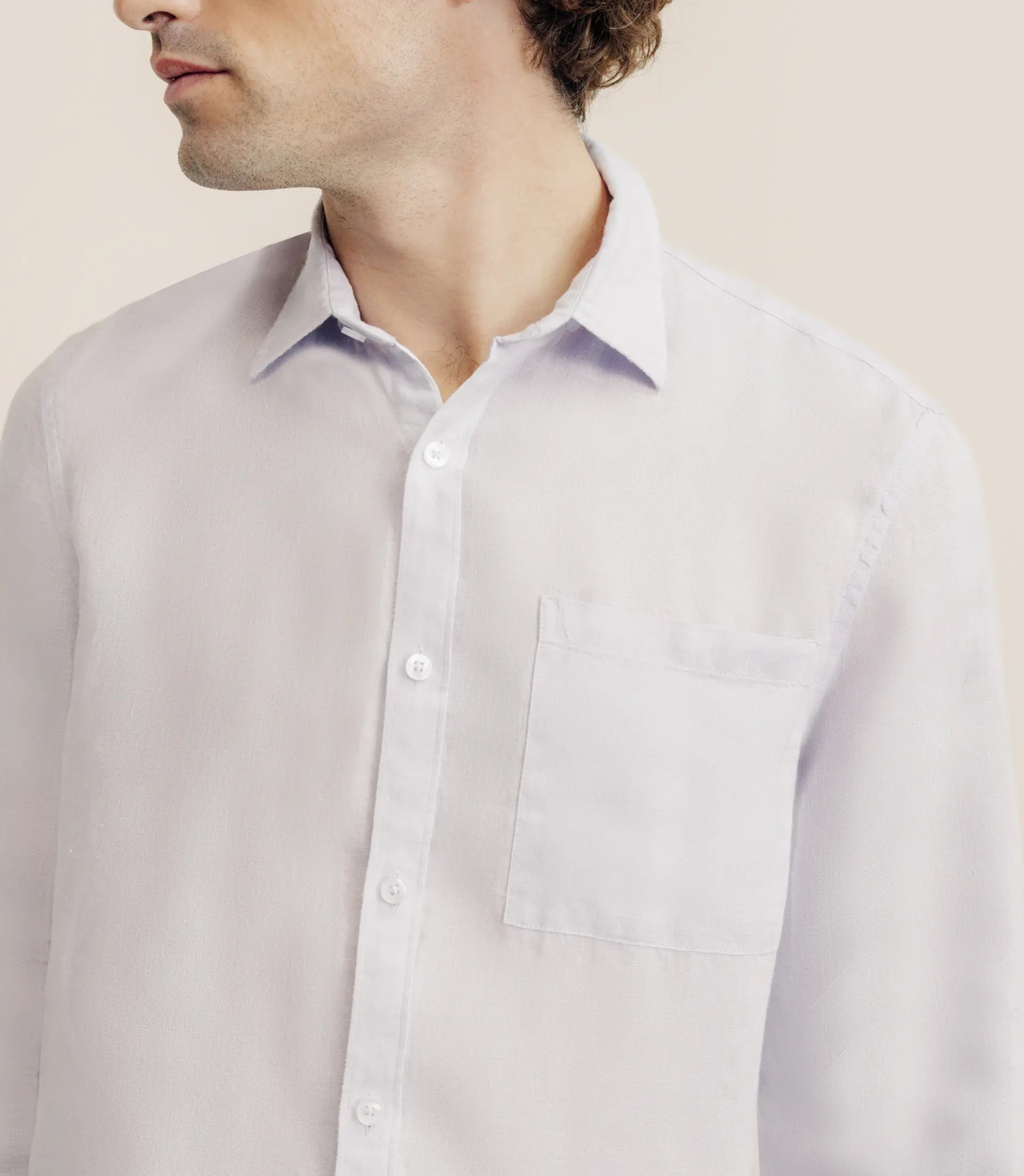 Chemise regular 100% lin parme - IZAC