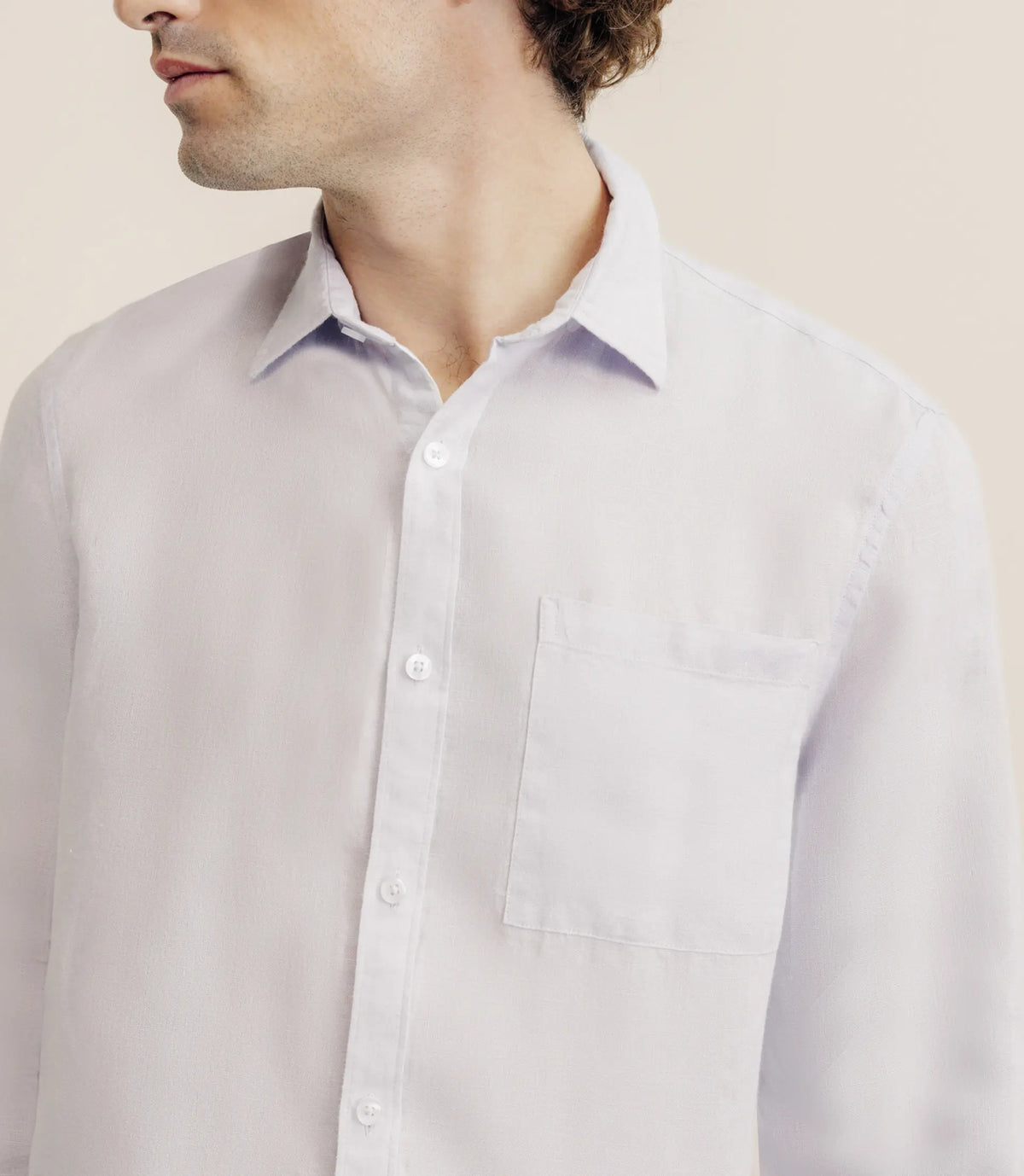 Chemise regular 100% lin parme - IZAC
