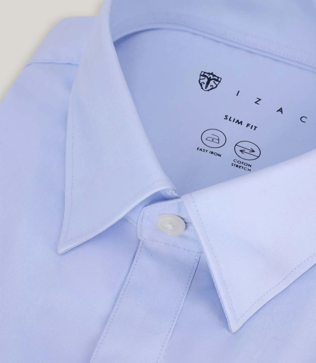 Chemise ville unie ciel - IZAC