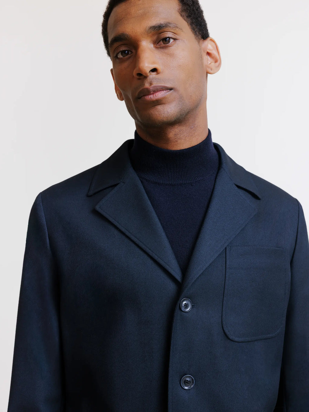 Veste ville en flanelle marine - IZAC